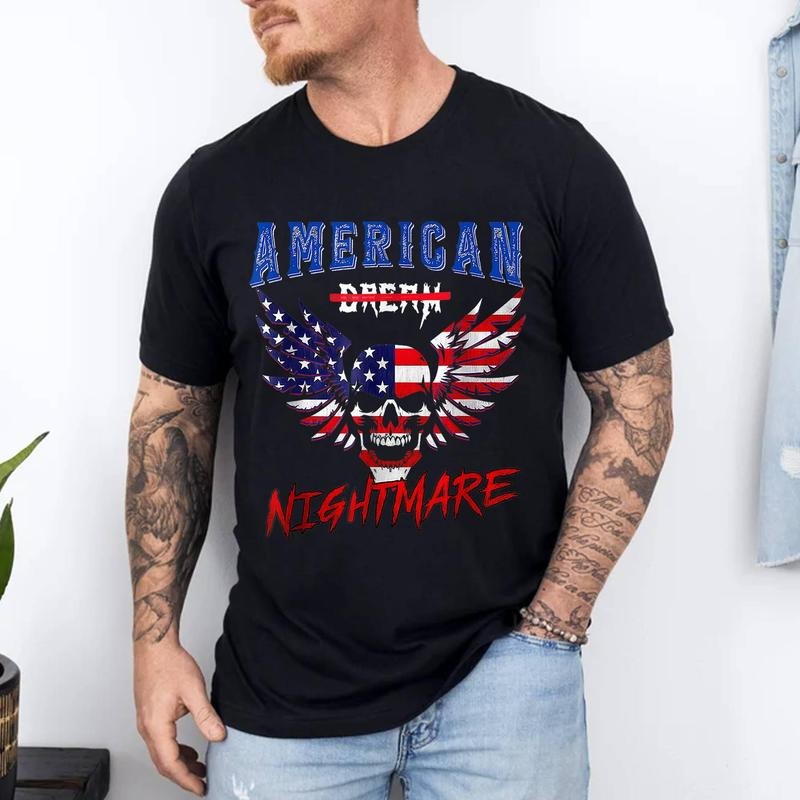 American Flag Dream Cotton Short Sleeve Size S 3XL Shirt Hoodie Sweatshirt