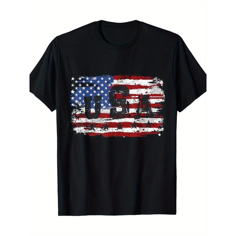 American Flag USA United States Of America Patriotic Team T-Shirt- 100% Cotton 220g made in usa Hoodie Sweatshirt