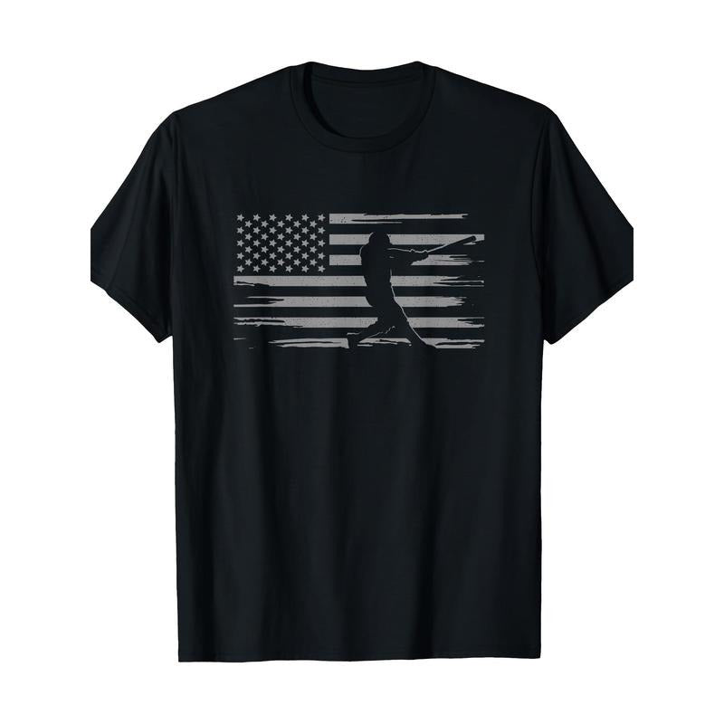 American Flag baseball uniform - Baseball T-shirt -  made in usa Hoodie Sweatshirt | PrintMintTees.com