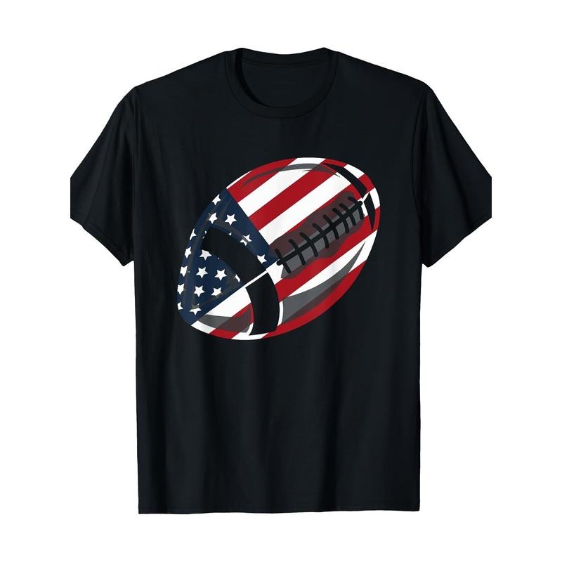 American Football American Flag 220g100% Cotton T-Shirt made in usa Hoodie Sweatshirt | PrintMintTees.com