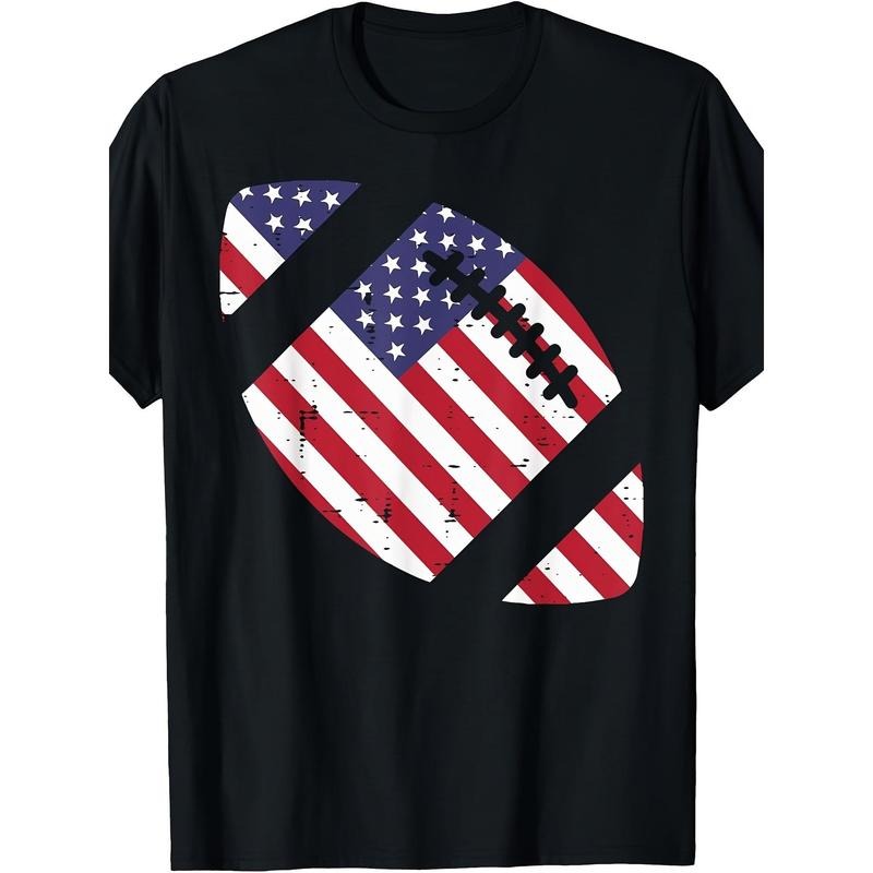 American Football American Flag Retro Patriotic T-shirt 220g made in usa Hoodie Sweatshirt | PrintMintTees.com