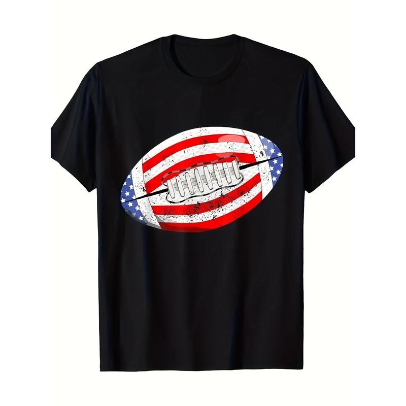 American Football American Flag T-Shirt, Men's T-Shirt 220g made in usa Hoodie Sweatshirt | PrintMintTees.com