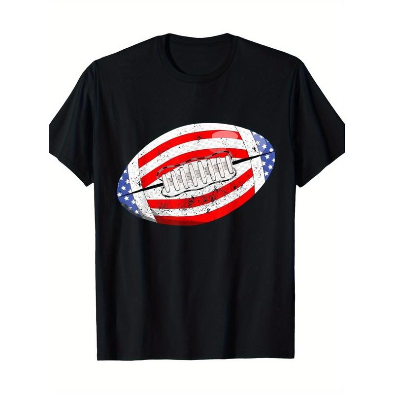 American Football American Flag T-Shirt, Men's T-Shirt made in usa Hoodie Sweatshirt | PrintMintTees.com