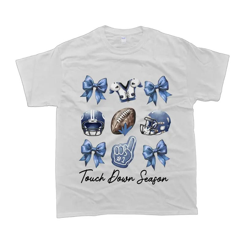 American Football Coquette Bow T-shirt Dallas Tshirt Unisex Hoodie Sweatshirt | PrintMintTees.com