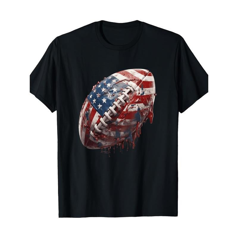 American Football Us Flag.100% CottonT-shirt made in usa Hoodie Sweatshirt | PrintMintTees.com