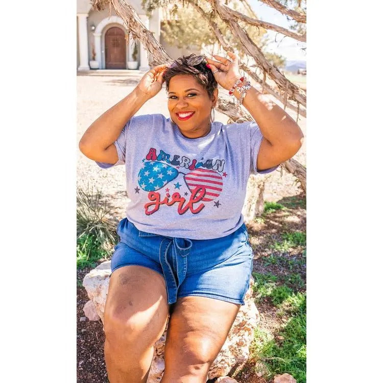 American Girl Patriotic T-Shirt Hoodie Sweatshirt | PrintMintTees.com