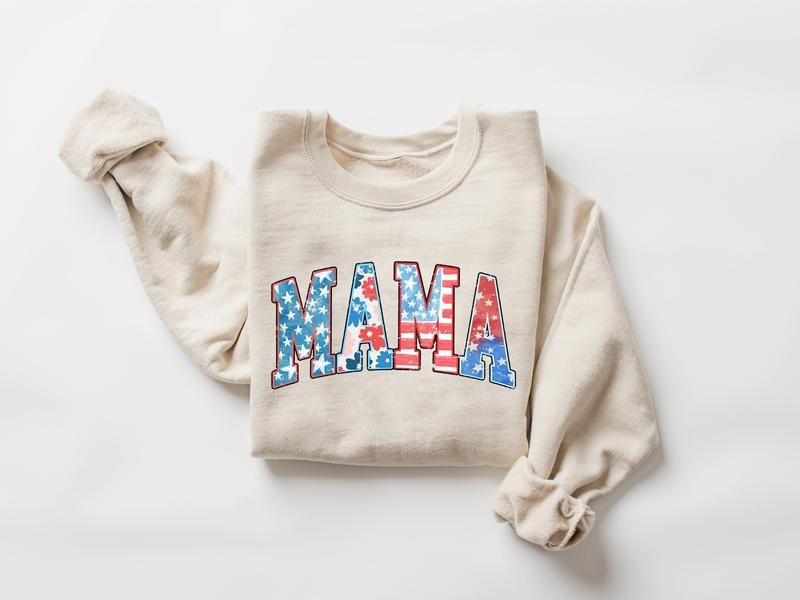 American Mama Sweatshirt Mama 4th Of July Shirt, Retro Mama America Tee, USA Sweatshirt, Retro USA Shirt Hoodie