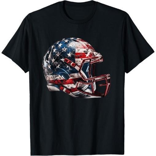 American football helmet Us Flag T-Shirt Made in USA Hoodie Sweatshirt | PrintMintTees.com