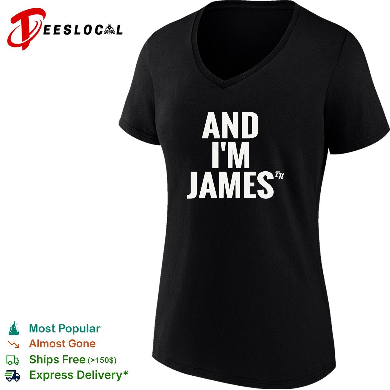 And I’m James racing typography shirt
