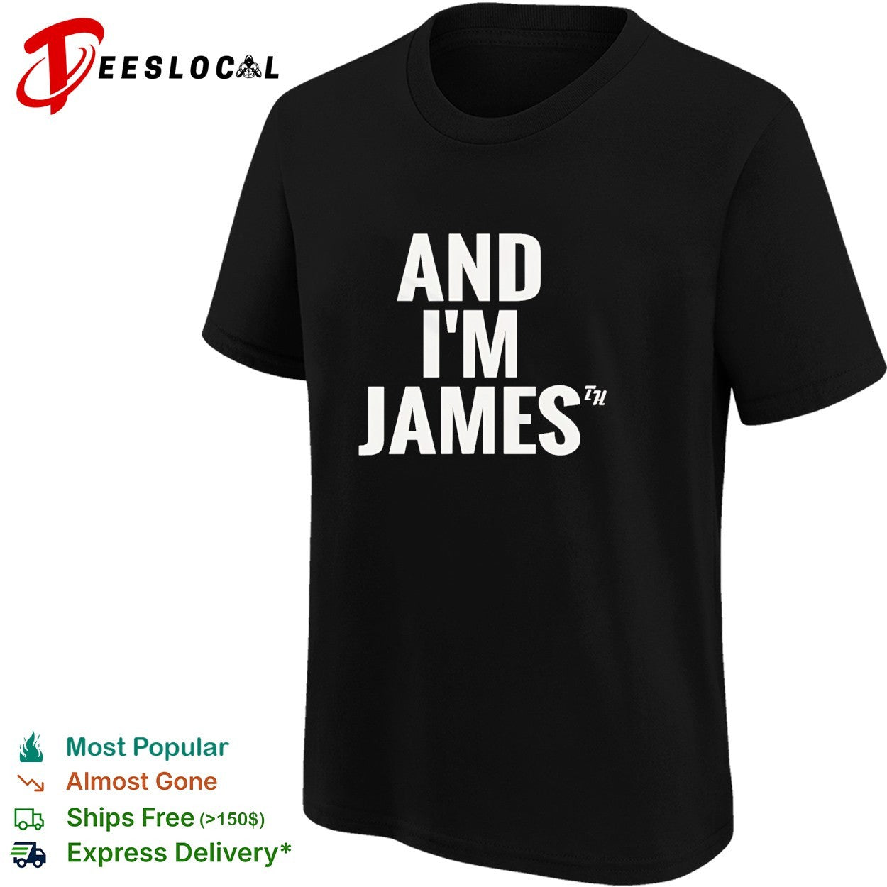 And I’m James racing typography shirt