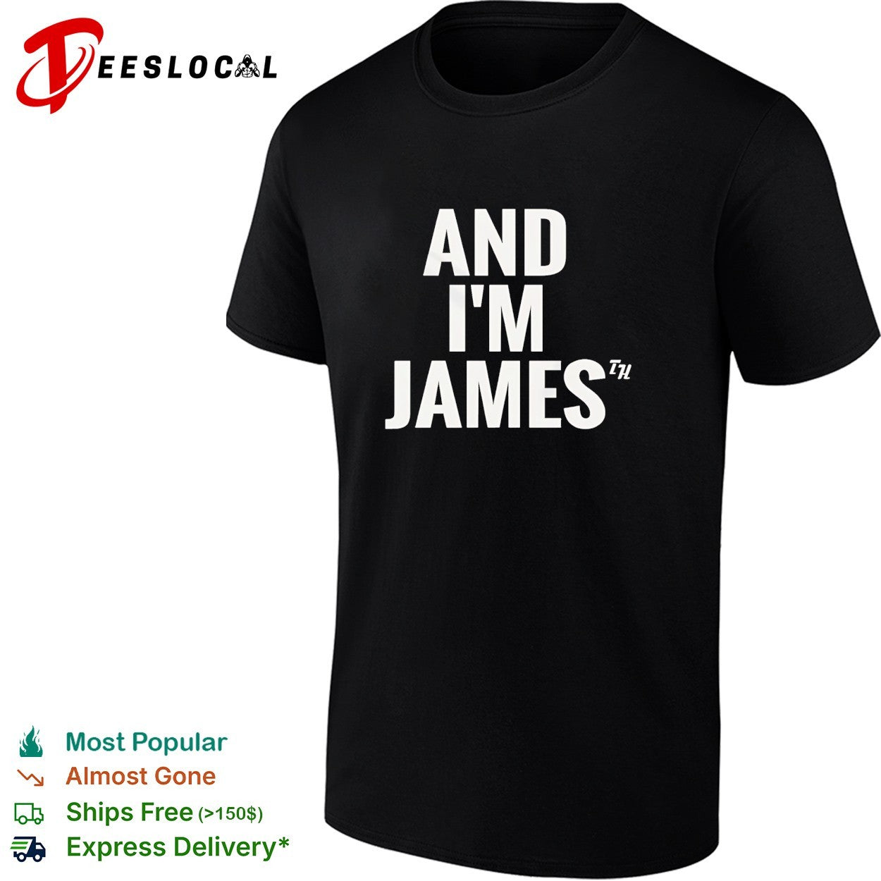 And I’m James racing typography shirt