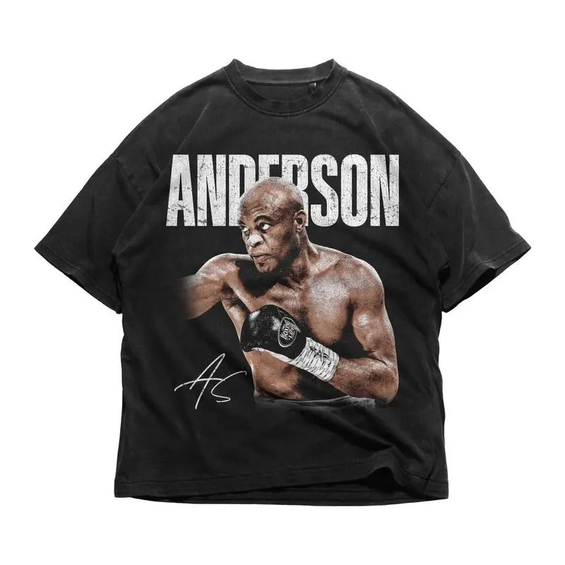 Anderson 'The Spider' Silva T-Shirt Fighter Sport T Shirt Jiu Jitsu 90s Retro Shirt Champions Fans Tee Vintage Graphic...