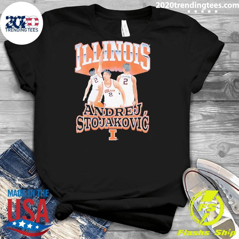 Andrej Stojakovic Illinois Fighting Illini Men’s Basketball Vintage Shirt