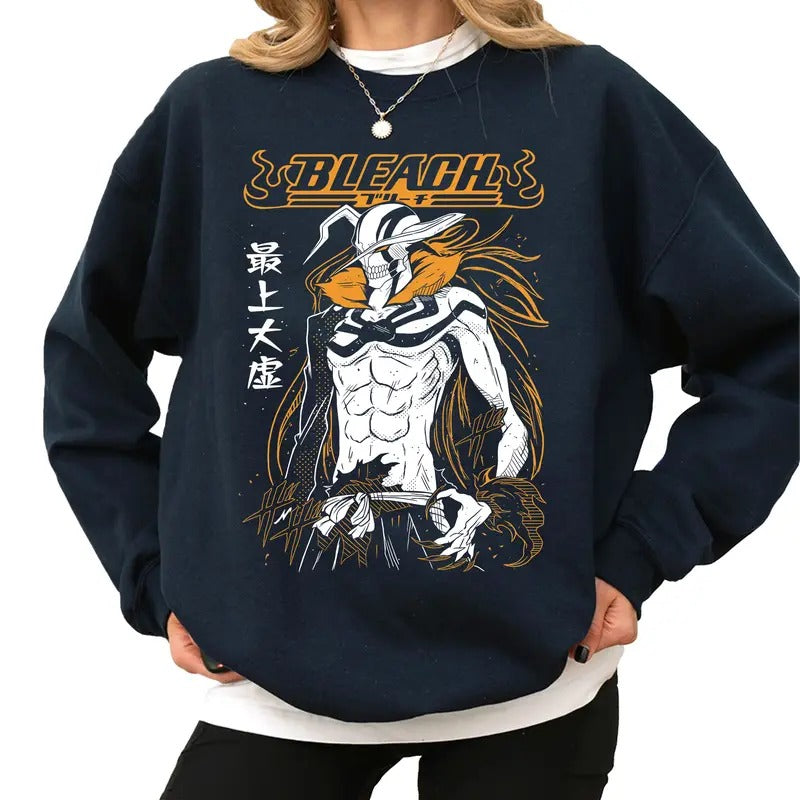 Anime Bleach Ichigo Tshirt Crewneck Hoodie Comfort Cotton Sweatshirt | PrintMintTees.com