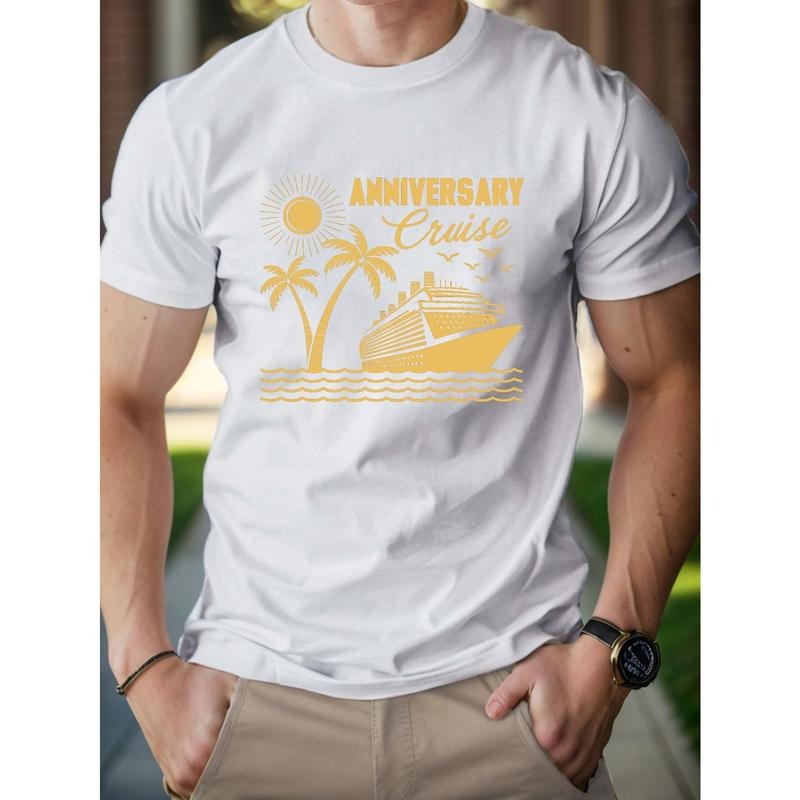 Anniversary Cruise Pure Cotton Men's Tshirt Comfort Fit, cotton T-shirt Made in USA Hoodie Sweatshirt | PrintMintTees.com