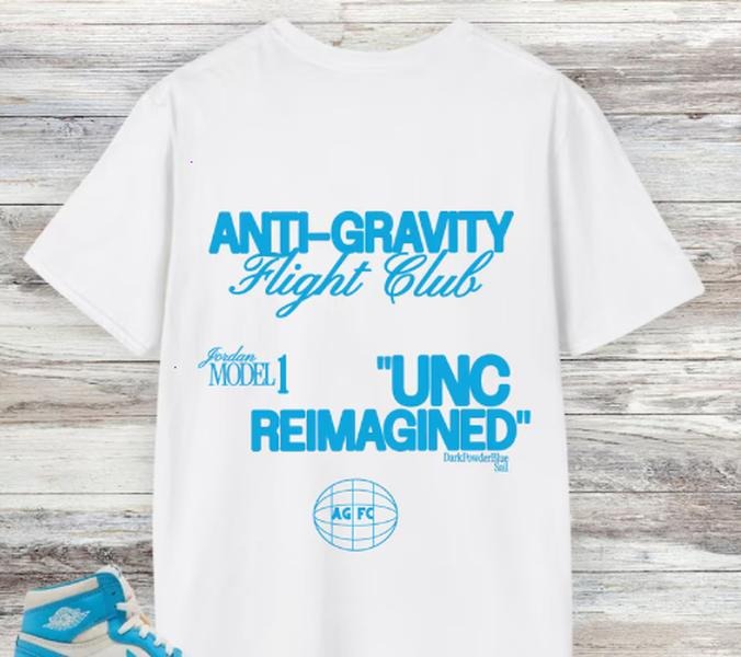 Anti Gravity Reimagined Sneaker Match Shirt, Dark Powder Blue Sail Hoodie Sweatshirt | PrintMintTees.com