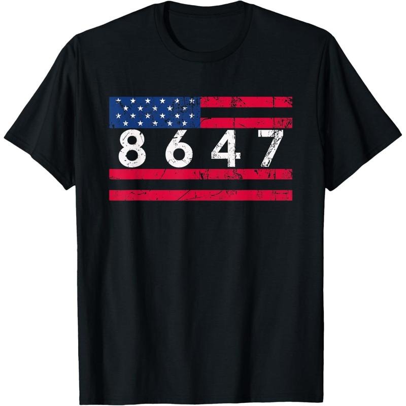 Anti Trump Impeach 47 8647 86 47 47th President US Flag T-Shirt Hoodie Sweatshirt | PrintMintTees.com