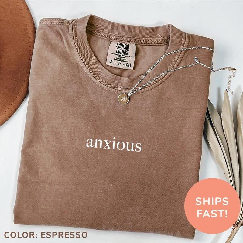 Anxious Shirt, Anxiety Awareness Shirt, Mental Health Shirt, Overthinking Shirt, Gift for Anxious, Shirt for Women Hoodie...