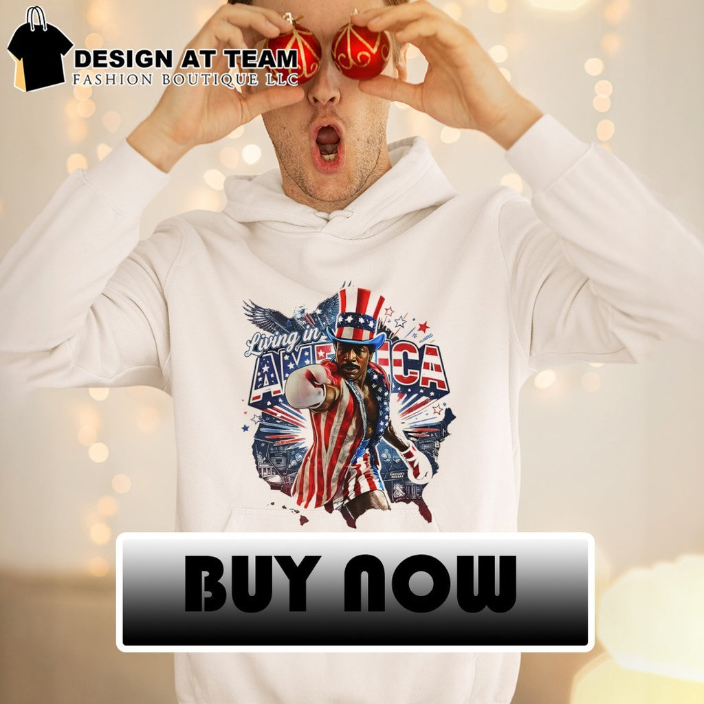 Apollo Creed Living In America Patriotic Boxing Fourth Of July Vintage shirt