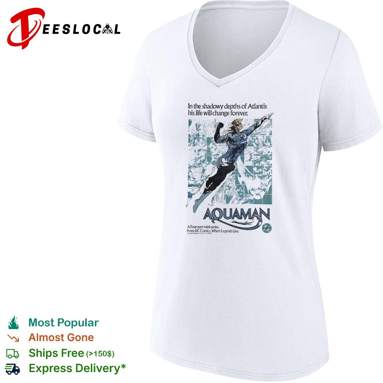 Aquaman In the shadowy depths of Atlantis his life will change forever shirt