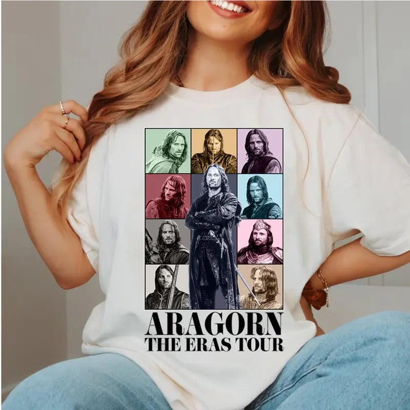 Aragorn The Eras Tour Graphic Tee - The Lord of The Rings Movie Shirt - LOTR - Middle Earth - Strider