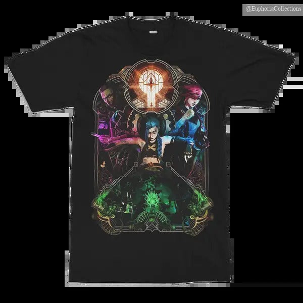 Arcane T-Shirt, Jinx Vi Arcane T-Shirt, Sweatshirt, 100% Cotton Tee , Global Trending Outfits Hoodie | PrintMintTees.com