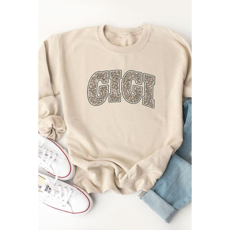 Arched Gigi Leopard Heavy-weight Crew Sweatshirt Shirt Hoodie | PrintMintTees.com
