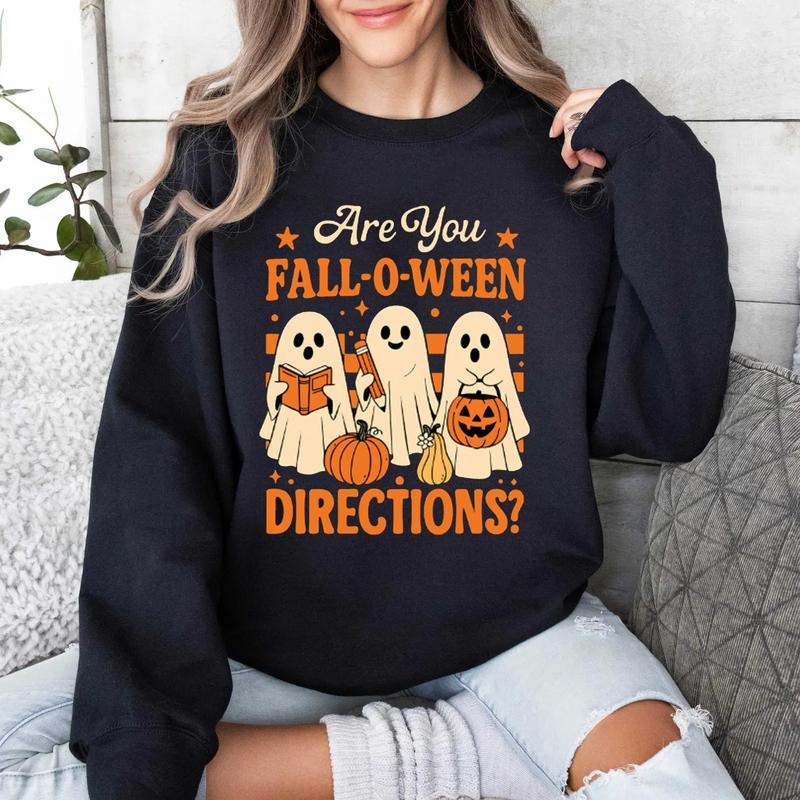 Are You Fall O Ween Directions Teacher Sweatshirt T-Shirt, Ghost Teacher Halloween Shirt, Spooky Teacher Shirt, Funny...