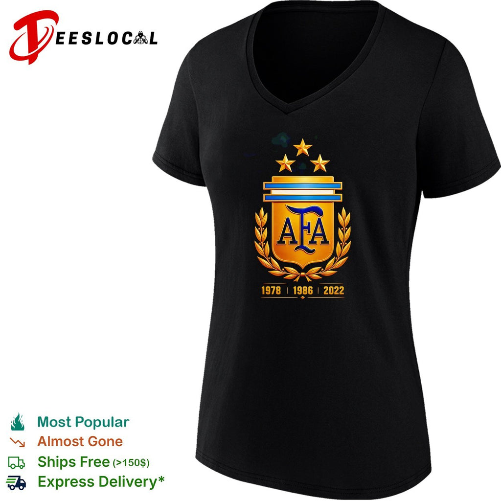 Argentina AFA three stars 1978 1986 2022 shirt