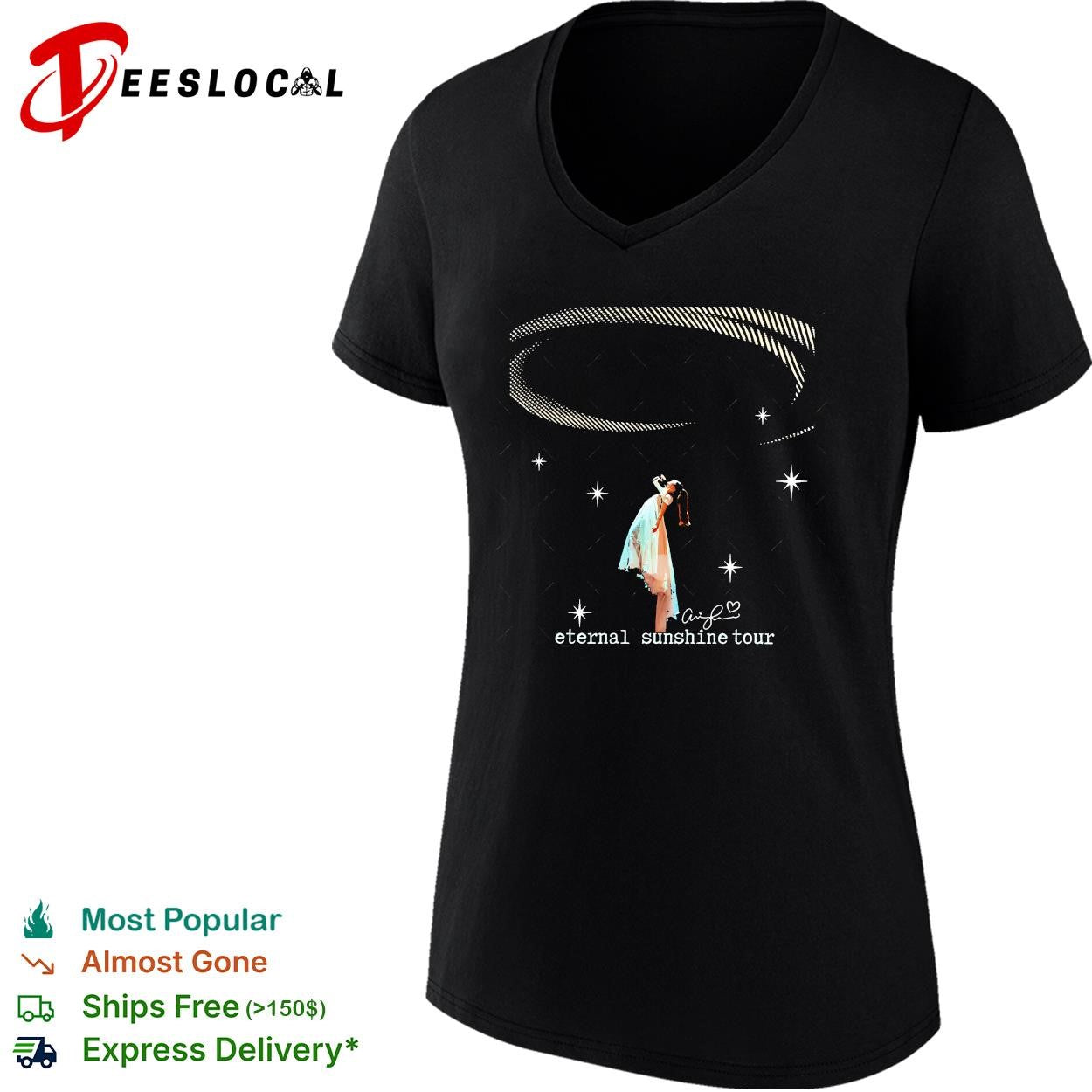 Ariana Grande The Eternal Sunshine Tour singature shirt