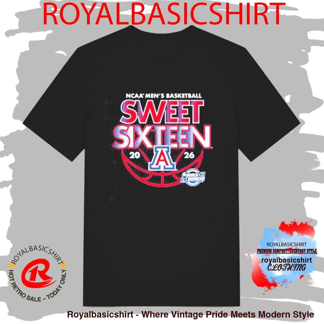 Arizona Men’s Basketball 2026 NCAA March Madness Sweet Sixteen Shirt