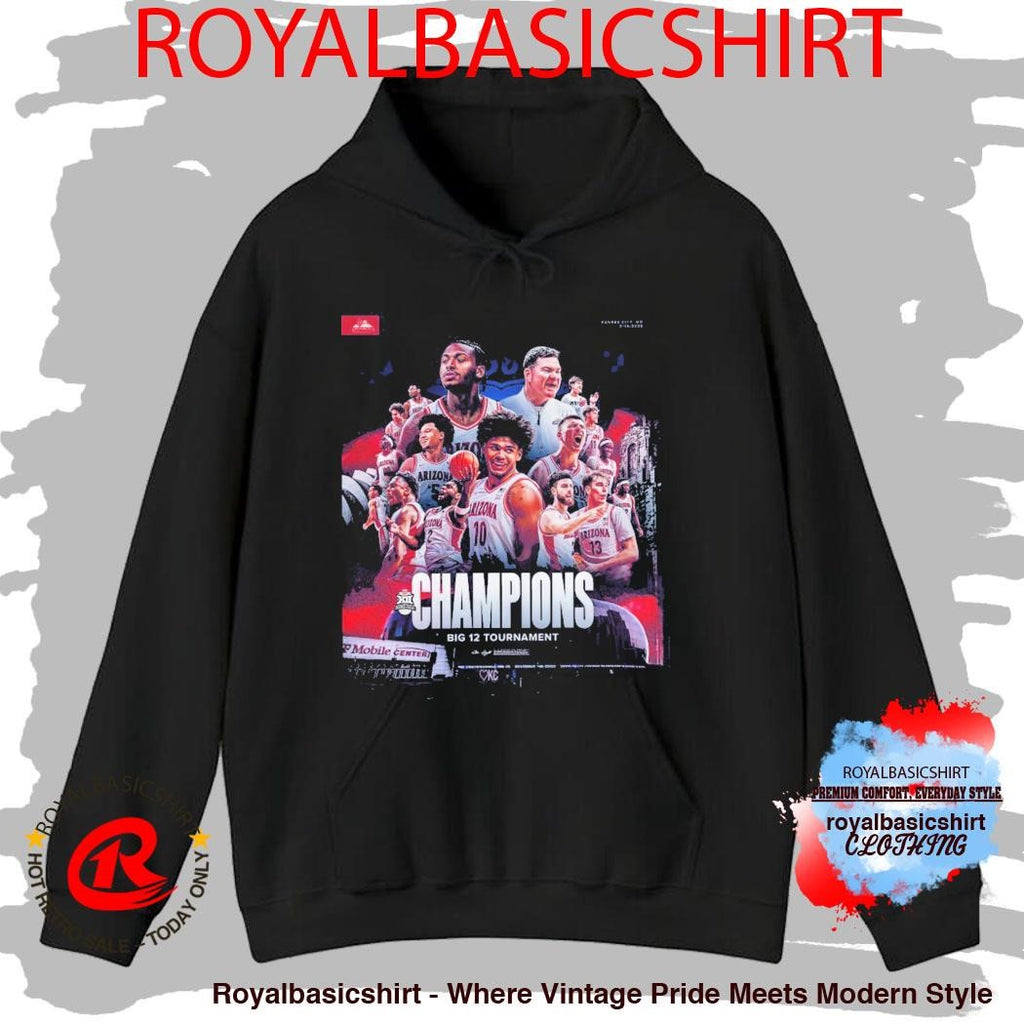 Arizona Wildcats Men’s Basketball 2026 Big 12 Tournament Champions Poster T-Shirt