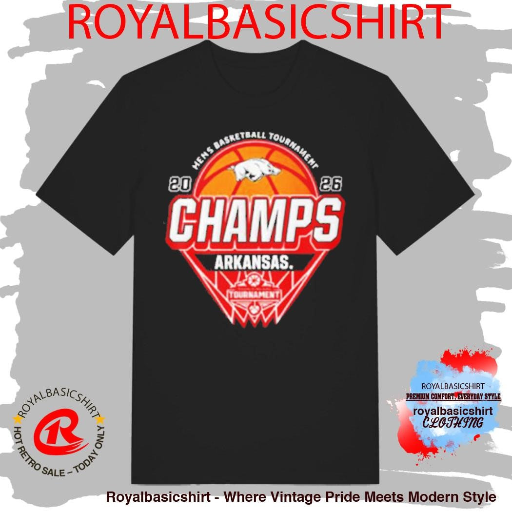 Arkansas Razorbacks Champions 2026 SEC Men’s Basketball Tournament 2026 Logo Shirt