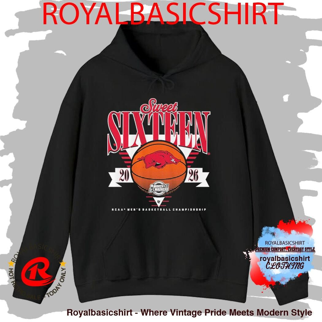 Arkansas Razorbacks MBB 2026 Sweet Sixteen March Madness Shirt