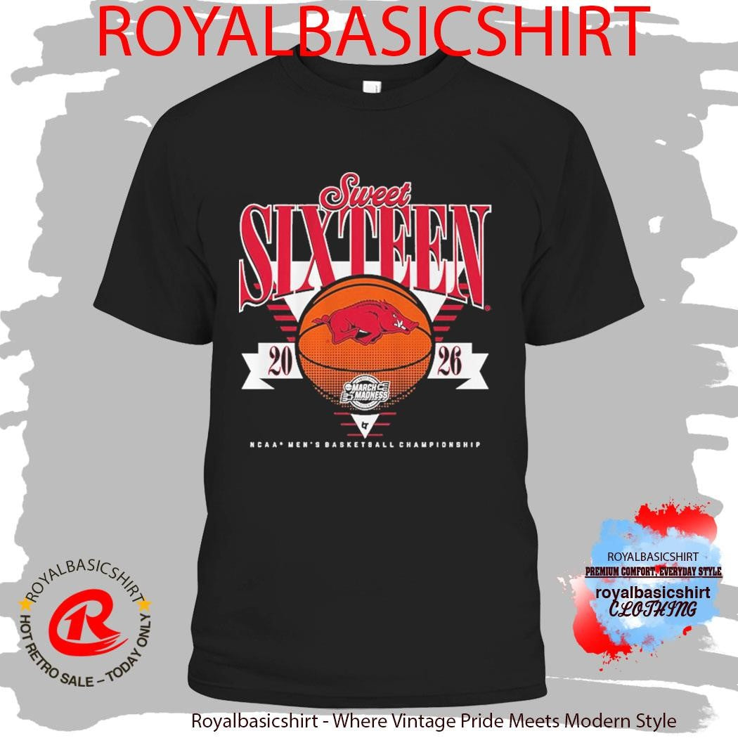 Arkansas Razorbacks MBB 2026 Sweet Sixteen March Madness Shirt