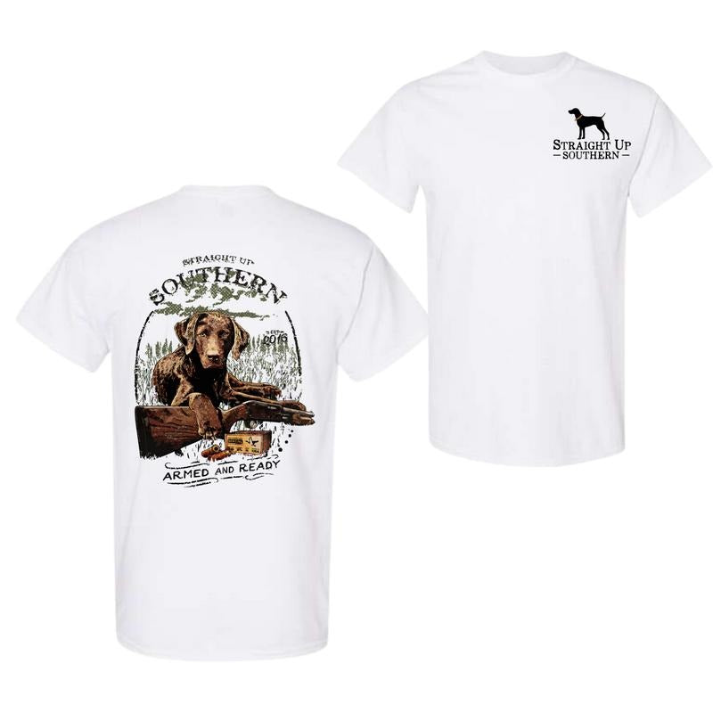 Armed And Ready - Lab Ready To Hunt T-Shirt - Sizes For Everyone - Fashion Varieties - Perfect For Every Occasion