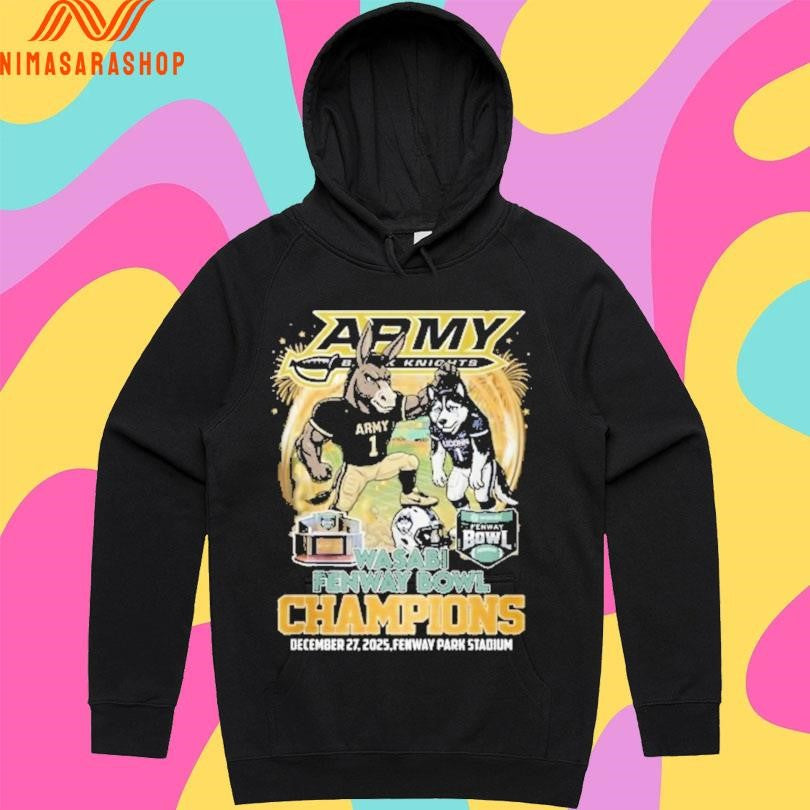 Army Black Knights Wasabi Fenway Bowl Champions December 27 2025 Fenway Park Stadium Shirts