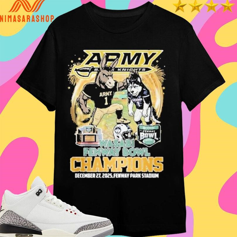 Army Black Knights Wasabi Fenway Bowl Champions December 27 2025 Fenway Park Stadium Shirts