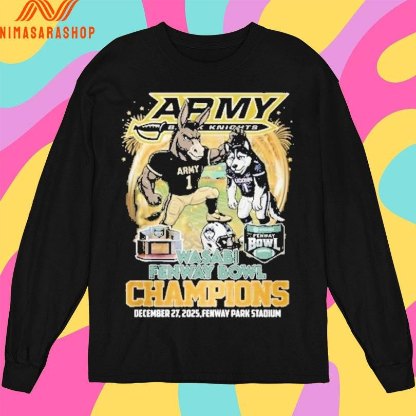 Army Black Knights Wasabi Fenway Bowl Champions December 27 2025 Fenway Park Stadium Shirts