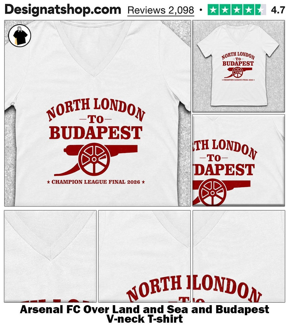 Arsenal FC Over Land and Sea and Budapest shirt