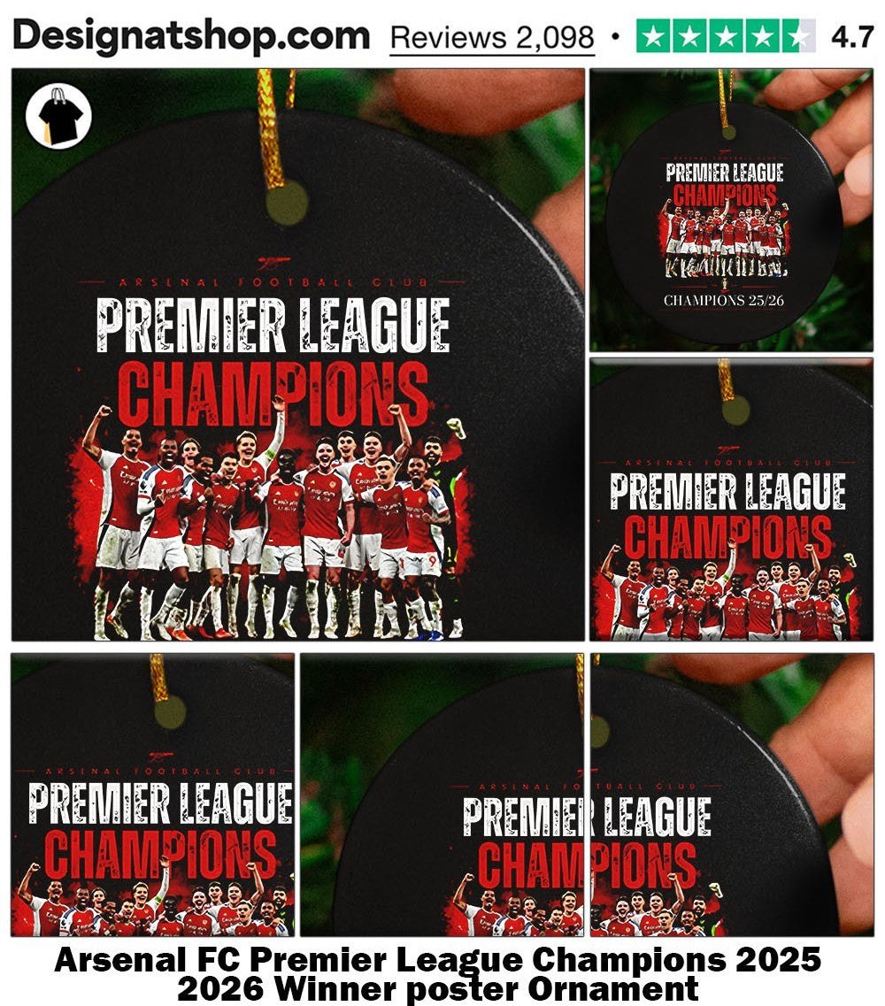 Arsenal FC Premier League Champions 2025 2026 Winner poster shirt