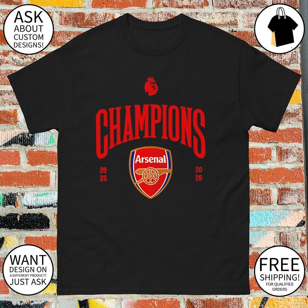 Arsenal FC Premier League Champions 25 26 logo shirt