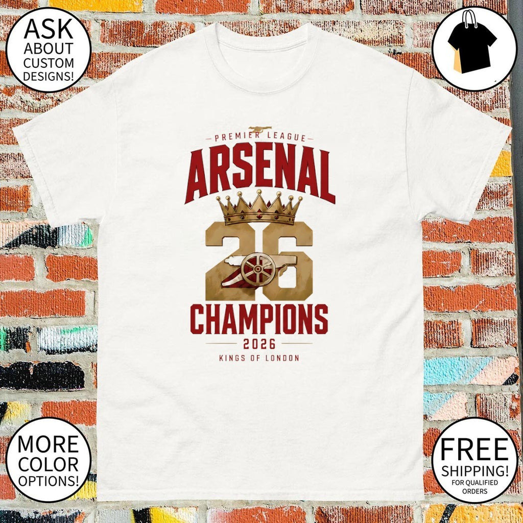 Arsenal FC Premier League Champions Kings of London 2026 shirt