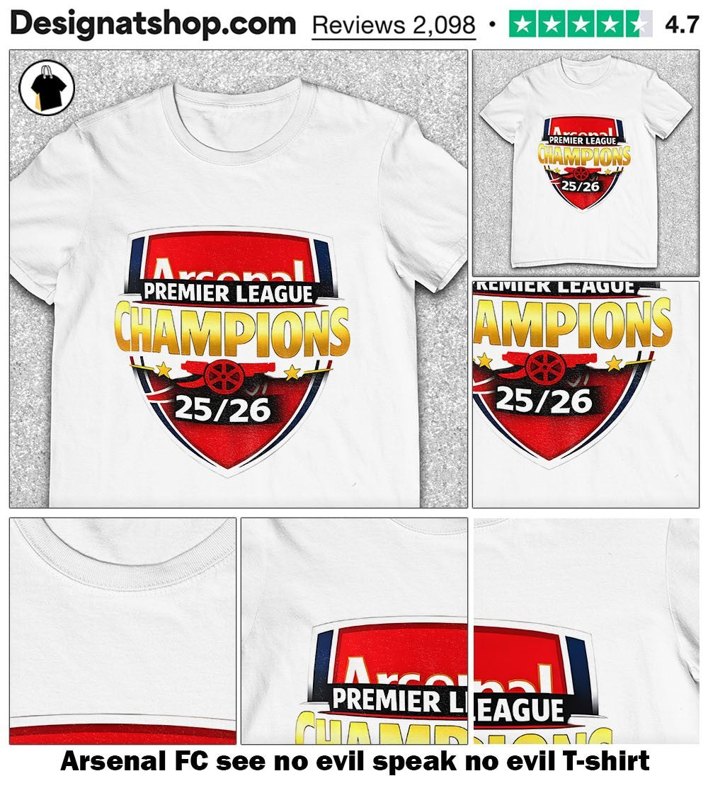 Arsenal FC see no evil speak no evil shirt