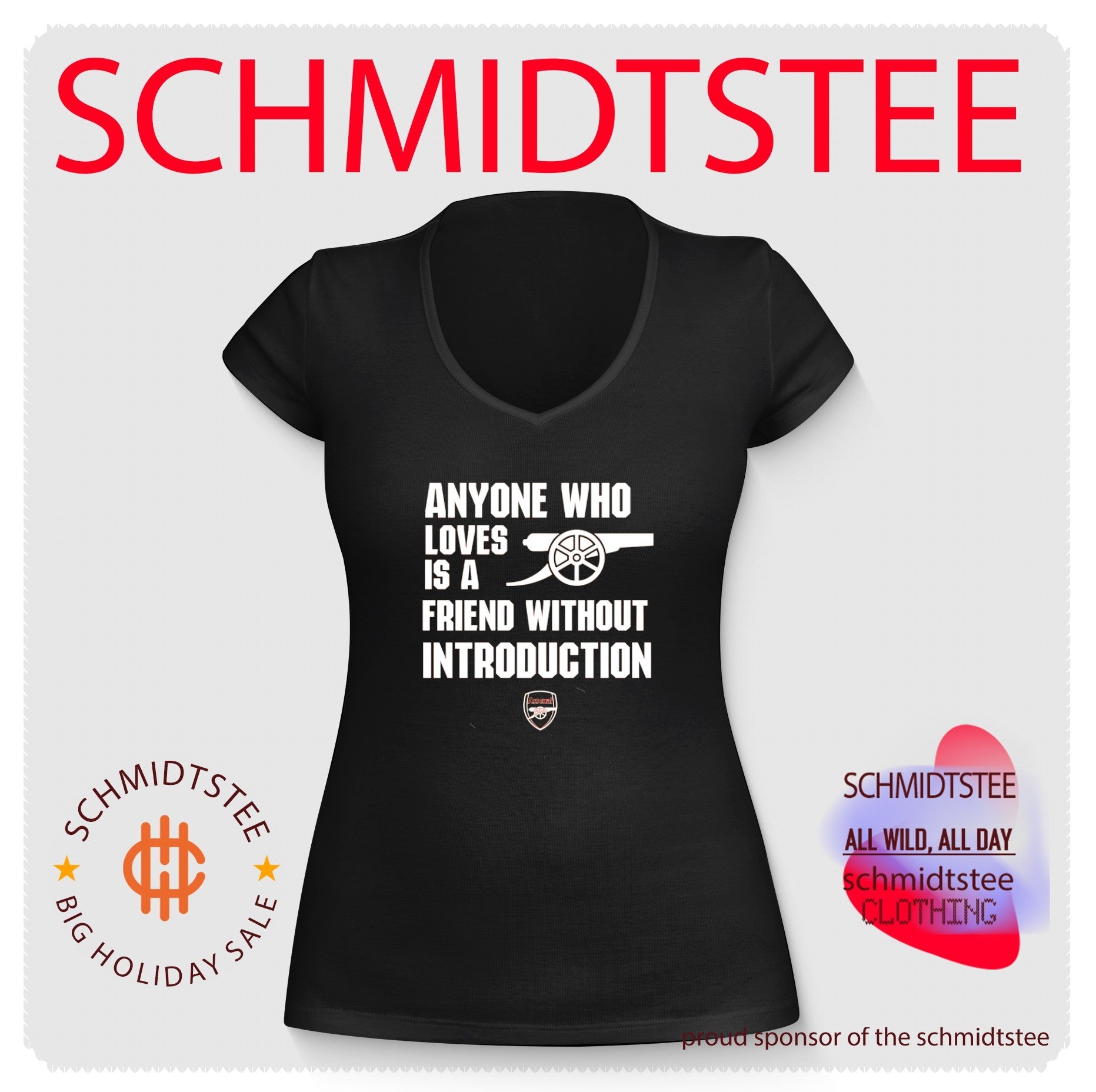 Arsenal anyone who loves is a friend without introduction shirt