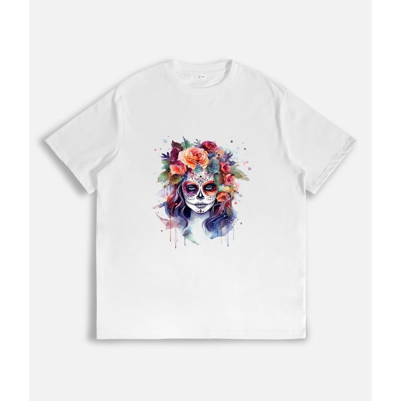 Artistic and Captivating T - Shirt with a Day of the Dead - Inspired Design style 02 Hoodie Sweatshirt | PrintMintTees.com