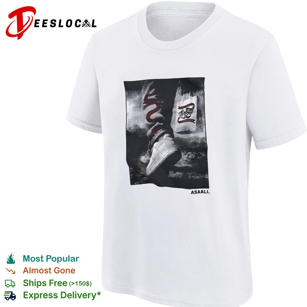 Asaali comedy tragedy shoes Los Angeles CA shirt