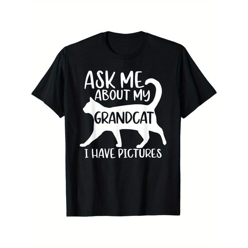 Ask Me About My Grandcat Grandma Granddad Cat Dad Pet Love T-Shirt  made in usa Hoodie Sweatshirt | PrintMintTees.com