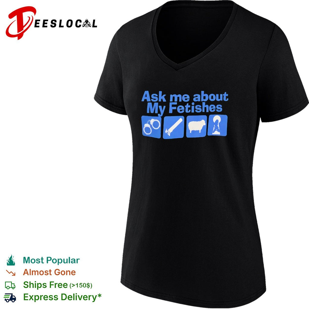 Ask me about My Fetishes handcuffs candle sheep voyeur icon shirt