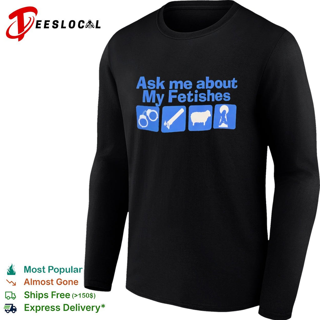 Ask me about My Fetishes handcuffs candle sheep voyeur icon shirt